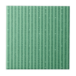 Classic Jade Green Glitter Style Vertical Stripes