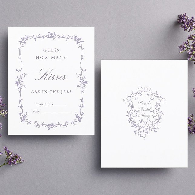 Classic Lavender 'Guess How Many' Bridal Game (Criador carregado)