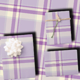Classic Lavender Plaid Elegant Holiday Christmas