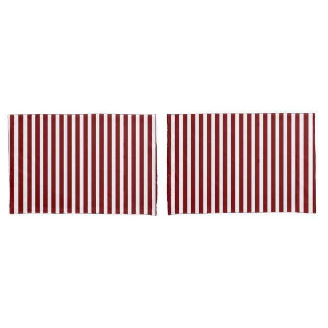 Classic Modern Striped Deep Red and White (Frente - conjunto)