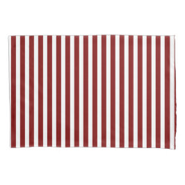 Classic Modern Striped Deep Red and White