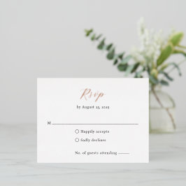 Classic Monogram Elegant Wedding Foil RSVP Card