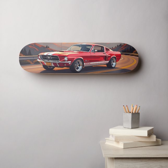 Classic Muscle Car 1967 Skateboard (Arte de parede (Horz))