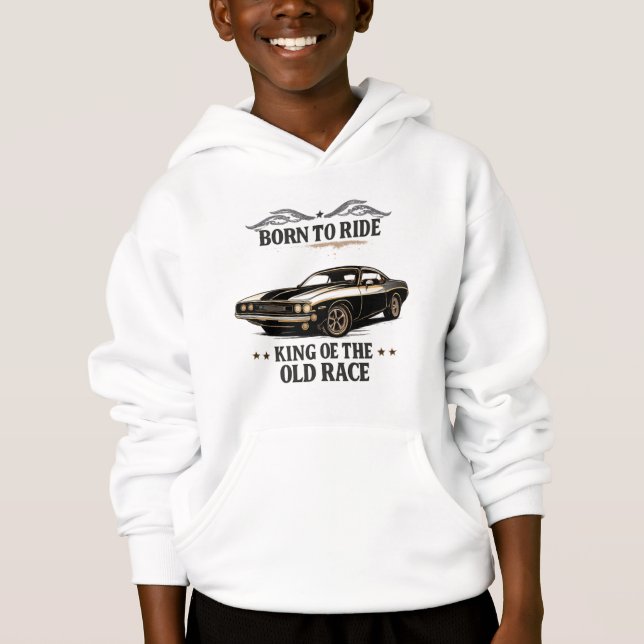 Classic Muscle Car Kids Hoodie (Frente)