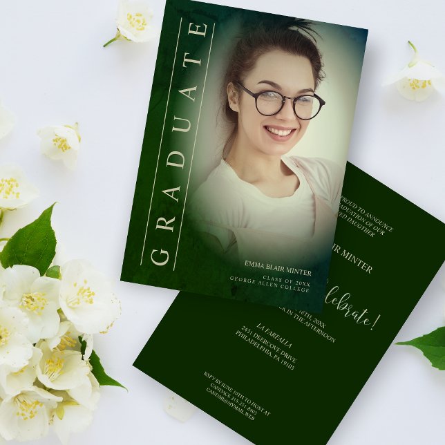 Classic Photo Green Shades Graduation Party (Criador carregado)