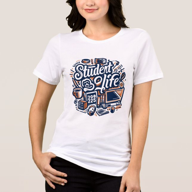 Classic Student Life Tee - Espírito Escolar (Frente)