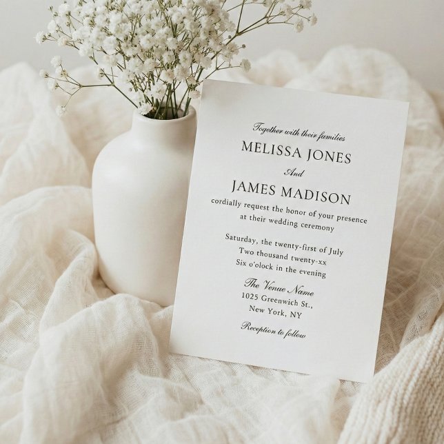 Classic Traditional Typography White Wedding (Criador carregado)