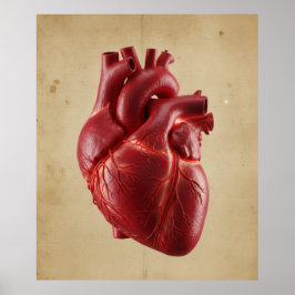 Classic Vintage Heart Illustration Wall Art Poster