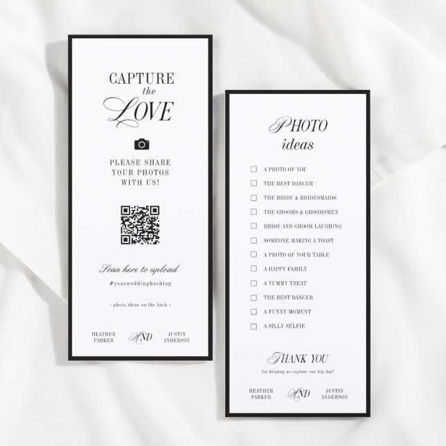 Classic Wedding Photo Scavenger Hunt Game Cards (Criador carregado)
