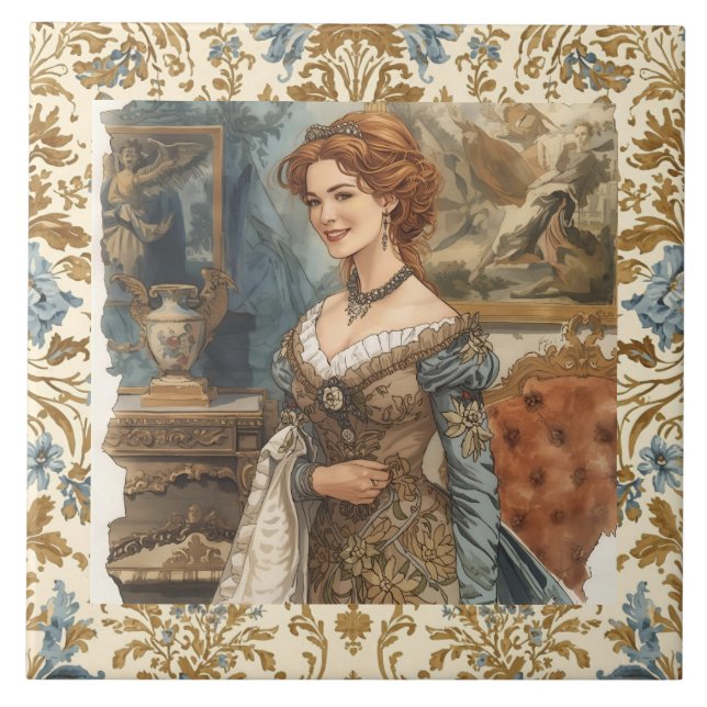Clássica, Bela Senhora com Legância Floral (Frente)