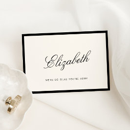 Clássica Caligrafia Cartão de Moeda Velho