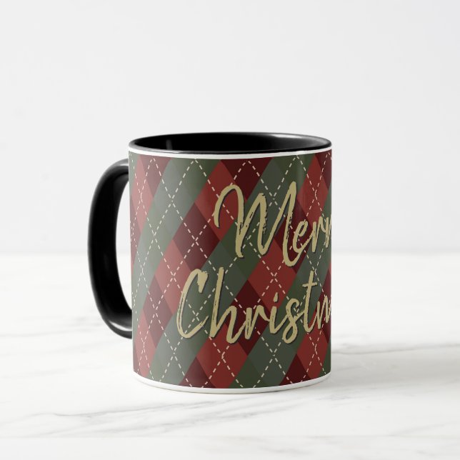 Clássica caneca de Natal (Frente Esquerda)