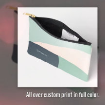 Clássica Chic Teal & Beige Personalizável Minimali