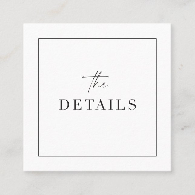 Clássica Detalhes do Invólucro Analisar Cartão de  (Frente)