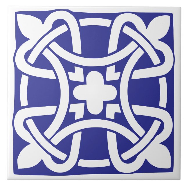 Clássico Antigo Azul e Branco Tradicional (Frente)