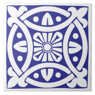 Clássico Antigo: Azul e Branco Tradicional