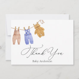 Clássico Bebê Obrigado Cartão de Nota