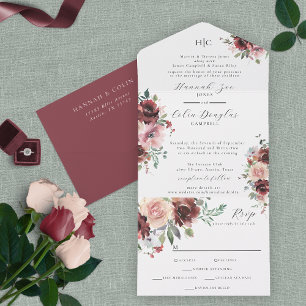 Clássico Burgundy Blush Rosa e Peony