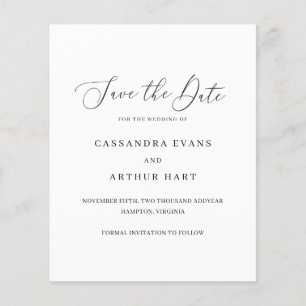 Clássico Casamento Simples e Elegante Save The Dat