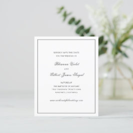 Clássico Casamento Simples Preto e Branco Economiz