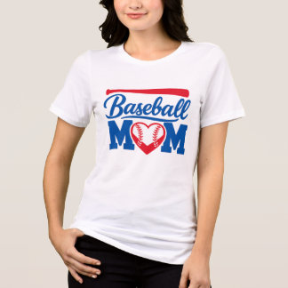 Clássico Coração Vermelho e Azul de Baseball Dia d
