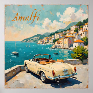 Clássico da Costa Amalfi: Poster de pintura de óle