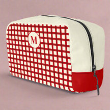 Clássico de Gingham Vermelho Monograma Personaliza