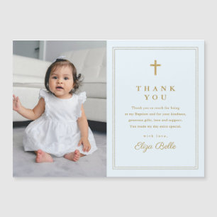 Clássico Dourado Foto Baptismo Obrigado