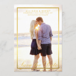 Clássico Dourado Salvar o Cartão com fotos de Data