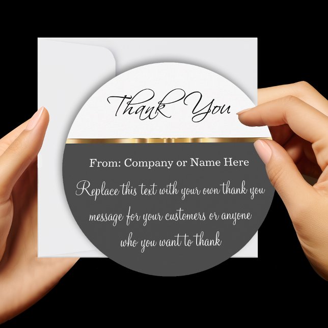 Clássico E Dourado, Obrigado Cartões Com Envelopes (Criador carregado)