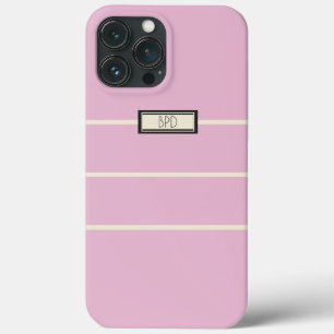 Clássico Elegante Estilo Monograma Chique Rosa Men