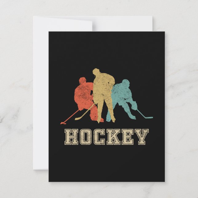 Clássico Estilo Vintage Hockey (Frente)