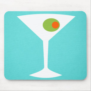 Clássico Filme Martini Mousepad (turquesa)