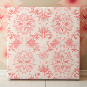 Clássico Floral Damasco Rosa