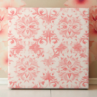 Clássico Floral Damasco Rosa