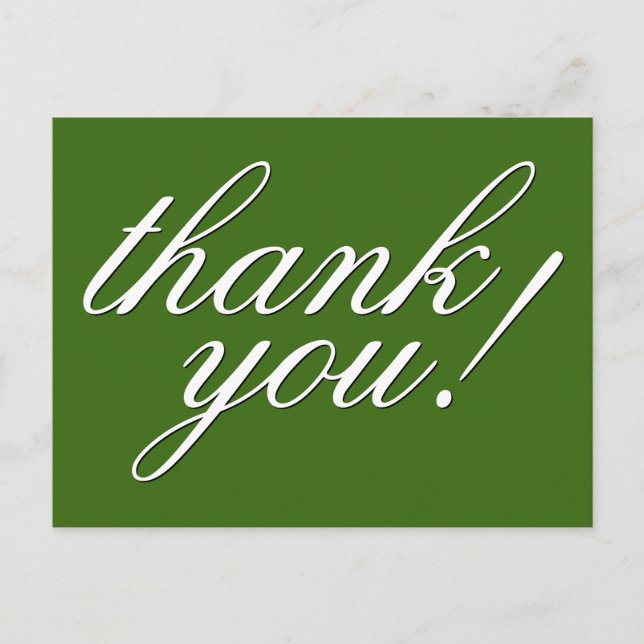 Clássico, Glamoroso "obrigado você!" Cartão Postal (Frente)