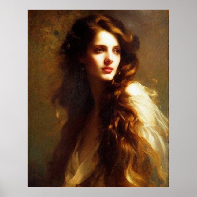 Clássico, linda mulher, perfeita, Poster (Frente)