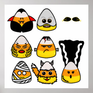 Clássico Monstros de Hollywood - Poster de milho d