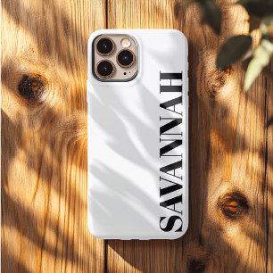 Clássico nome personalizado simples branco