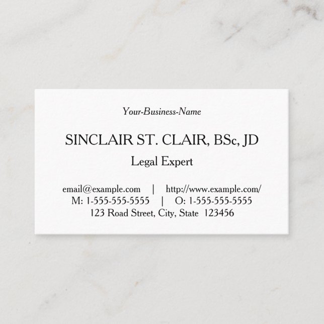 Clássico, Nostálgico e Cartão de visita de aparênc (Frente)