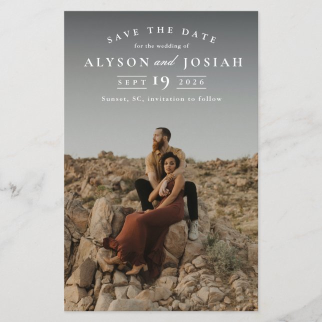 Clássico Orçamento Foto Casamento Economize A Data (Frente)