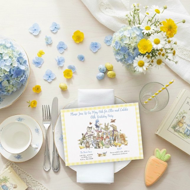 Clássico Peter, o Convite de aniversário do Coelho (Criador carregado)