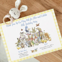 Clássico Peter, o Convite de aniversário do Coelho