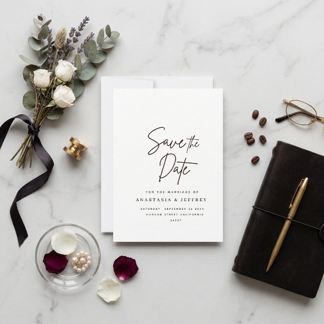 clássico preto e branco caprichoso salve a data (Criador carregado)