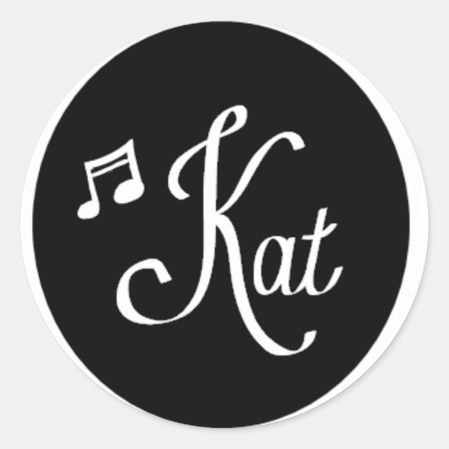 Clássico,redondo, adesivo de logotipo (Frente)