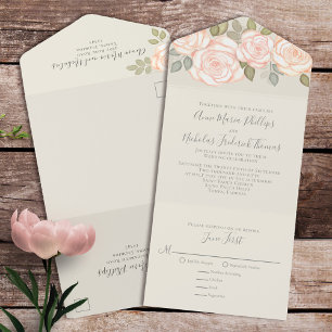 Clássico RSVP Meal Choice Blush Floral Sage Green