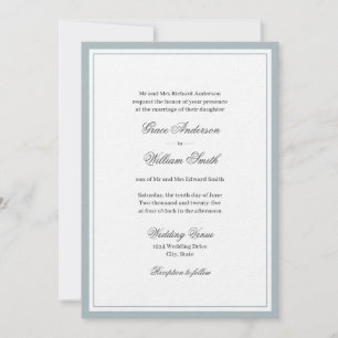 Clássico Script Elegante - Convite de Casamento da
