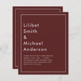 Clássico Simples de Casamento Monocromático da Bor