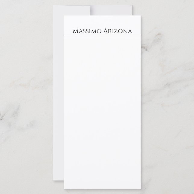 Clássico Simples Elegante Preto & Branco Minimalis (Frente)