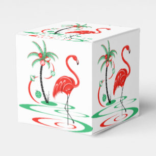 Clássico vermelho da caixa do favor do flamingo d